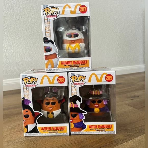 McDonald’s Halloween McNugget Funko Pop! Set -Mummy Vampire & Witch (#207-209)
